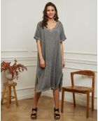 Robe 100% Lin Estral grise