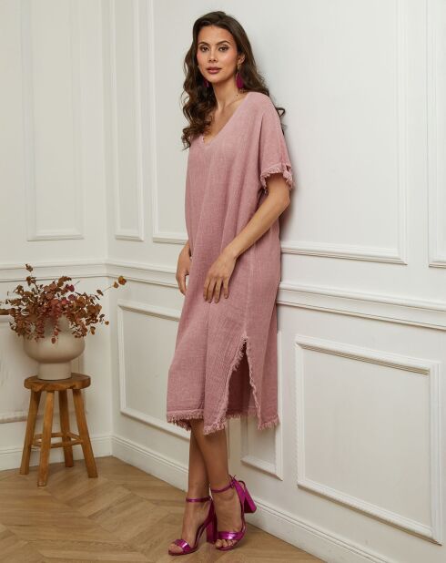 Robe en Lin & Coton Estral rose