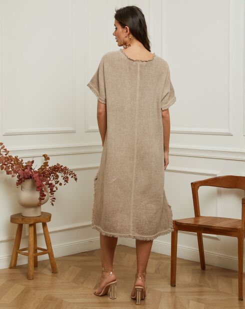 Robe en Lin & Coton Estral taupe