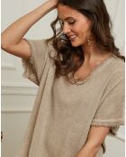 Robe en Lin & Coton Estral taupe