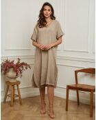 Robe en Lin & Coton Estral taupe