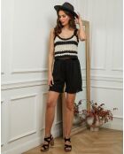 Bermuda en Lin & Coton Ezer noir