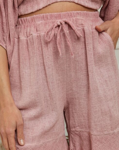 Bermuda en Lin & Coton Ezer rose