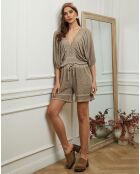 Bermuda en Lin & Coton Ezer taupe