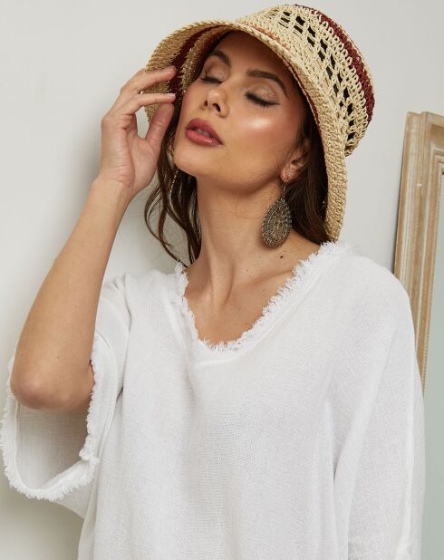 Top en Lin & Coton Folies blanc