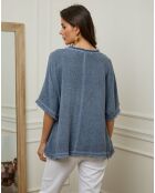Top en Lin & Coton Folies bleu jeans