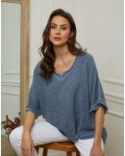 Top en Lin & Coton Folies bleu jeans
