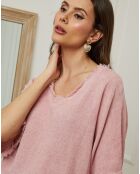 Top en Lin & Coton Folies rose