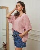 Top en Lin & Coton Folies rose