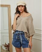 Top en Lin & Coton Folies taupe