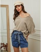 Top en Lin & Coton Folies taupe