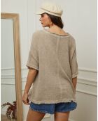 Top en Lin & Coton Folies taupe