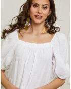 Robe en Lin & Coton Fric blanche