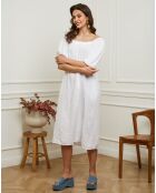 Robe en Lin & Coton Fric blanche