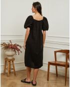 Robe en Lin & Coton Fric noire