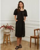 Robe en Lin & Coton Fric noire