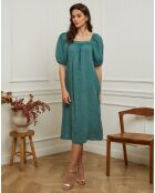 Robe en Lin & Coton Fric verte