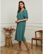 Robe en Lin & Coton Fric verte