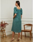 Robe en Lin & Coton Fric verte