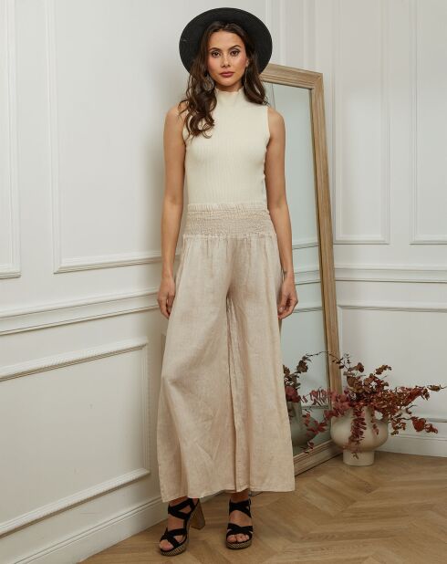 Pantalon en Lin & Coton Fuga beige