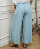 Pantalon en Lin & Coton Fuga ciel