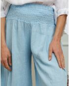 Pantalon en Lin & Coton Fuga ciel