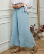 Pantalon en Lin & Coton Fuga ciel