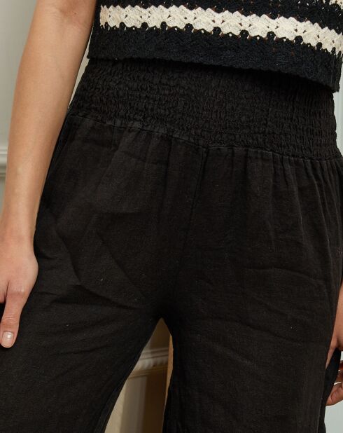 Pantalon en Lin & Coton Fuga noir