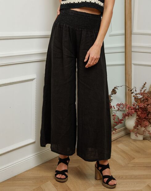 Pantalon en Lin & Coton Fuga noir
