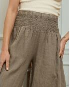 Pantalon en Lin & Coton Fuga taupe