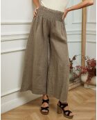 Pantalon en Lin & Coton Fuga taupe