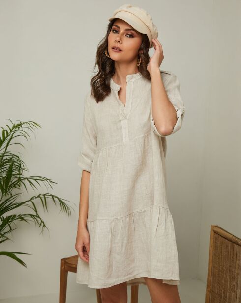 Robe en Lin & Coton Gabin beige