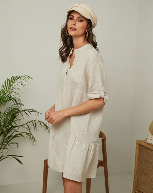Robe en Lin & Coton Gabin beige