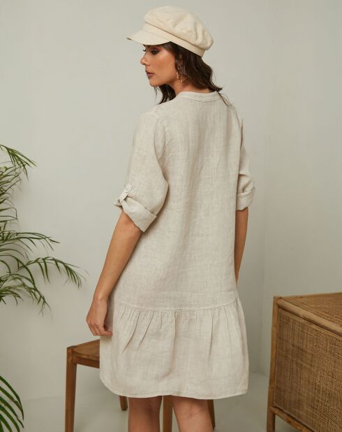 Robe en Lin & Coton Gabin beige