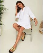 Robe en Lin & Coton Gabin blanche