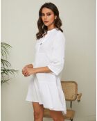 Robe en Lin & Coton Gabin blanche