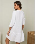 Robe en Lin & Coton Gabin blanche