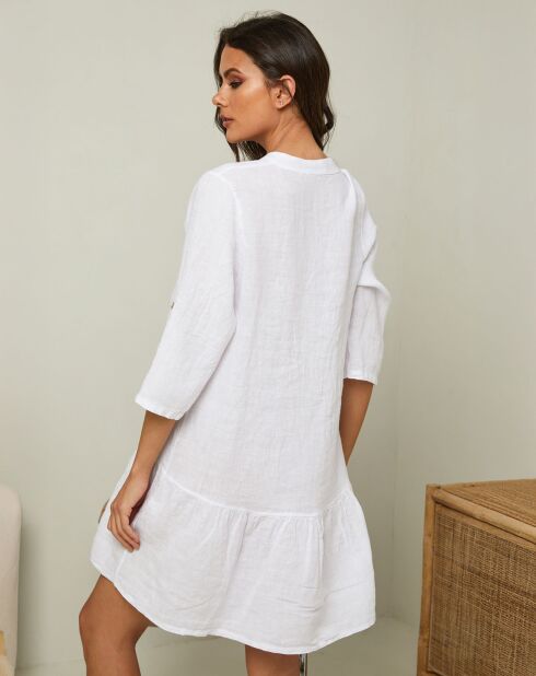 Robe en Lin & Coton Gabin blanche