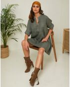 Robe 100% Lin Gabin kaki