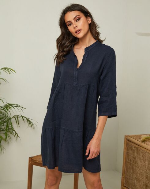 Robe 100% Lin Gabin marine