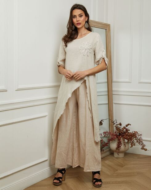 Tunique 100% Lin Galopine beige