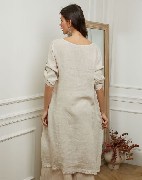 Tunique 100% Lin Galopine beige