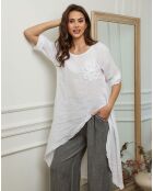 Tunique 100% Lin Galopine blanche