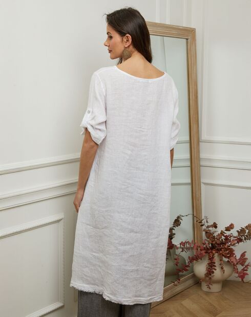Tunique 100% Lin Galopine blanche