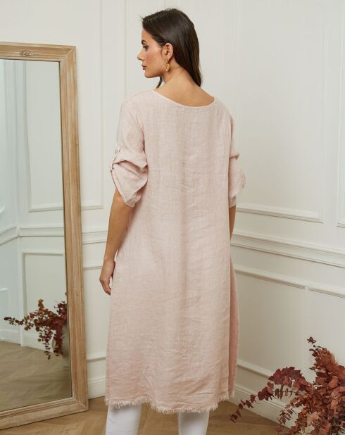 Tunique 100% Lin Galopine rose