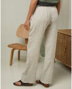 Pantalon 100% Lin Garancel beige