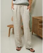Pantalon 100% Lin Garancel beige