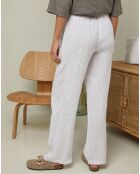 Pantalon 100% Lin Garancel blanc