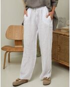 Pantalon 100% Lin Garancel blanc