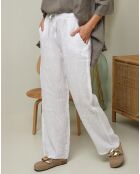 Pantalon 100% Lin Garancel blanc